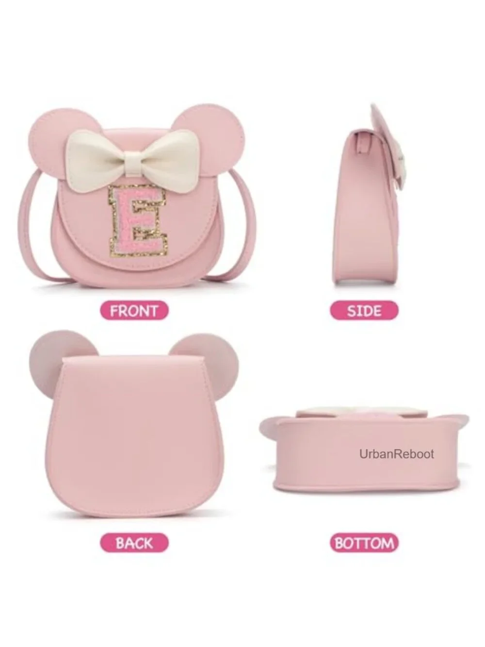 Girls Crossbody Purse with Mouse Ear Bow & Sunglasses Set
